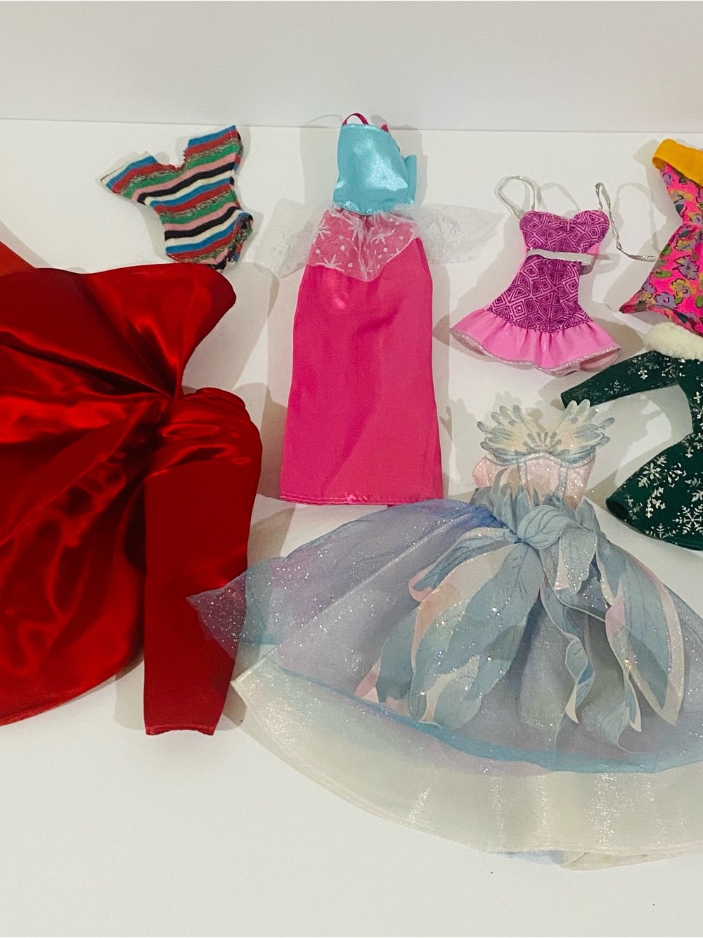 Kids Barbie doll Dress Set - Pink & Light Blue Mix